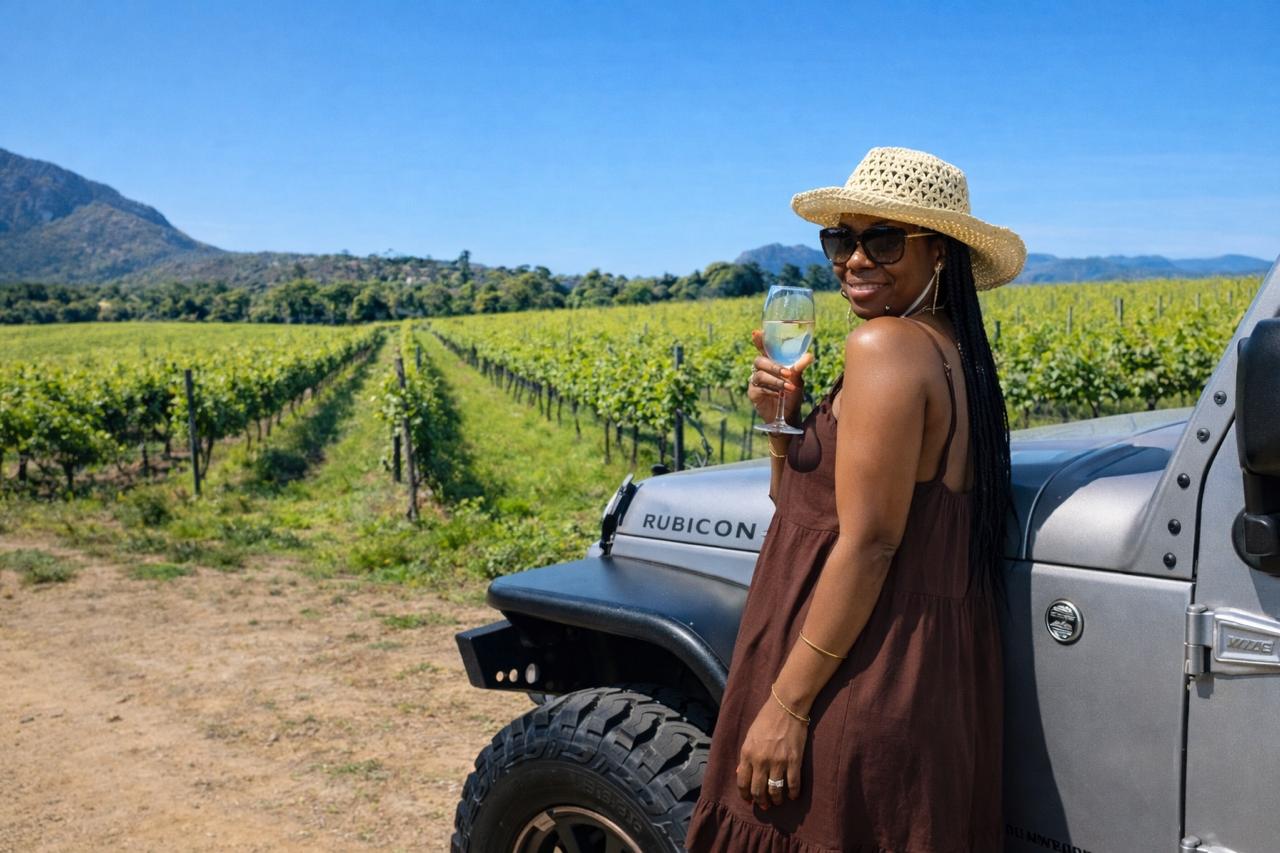 Winelands tour moment