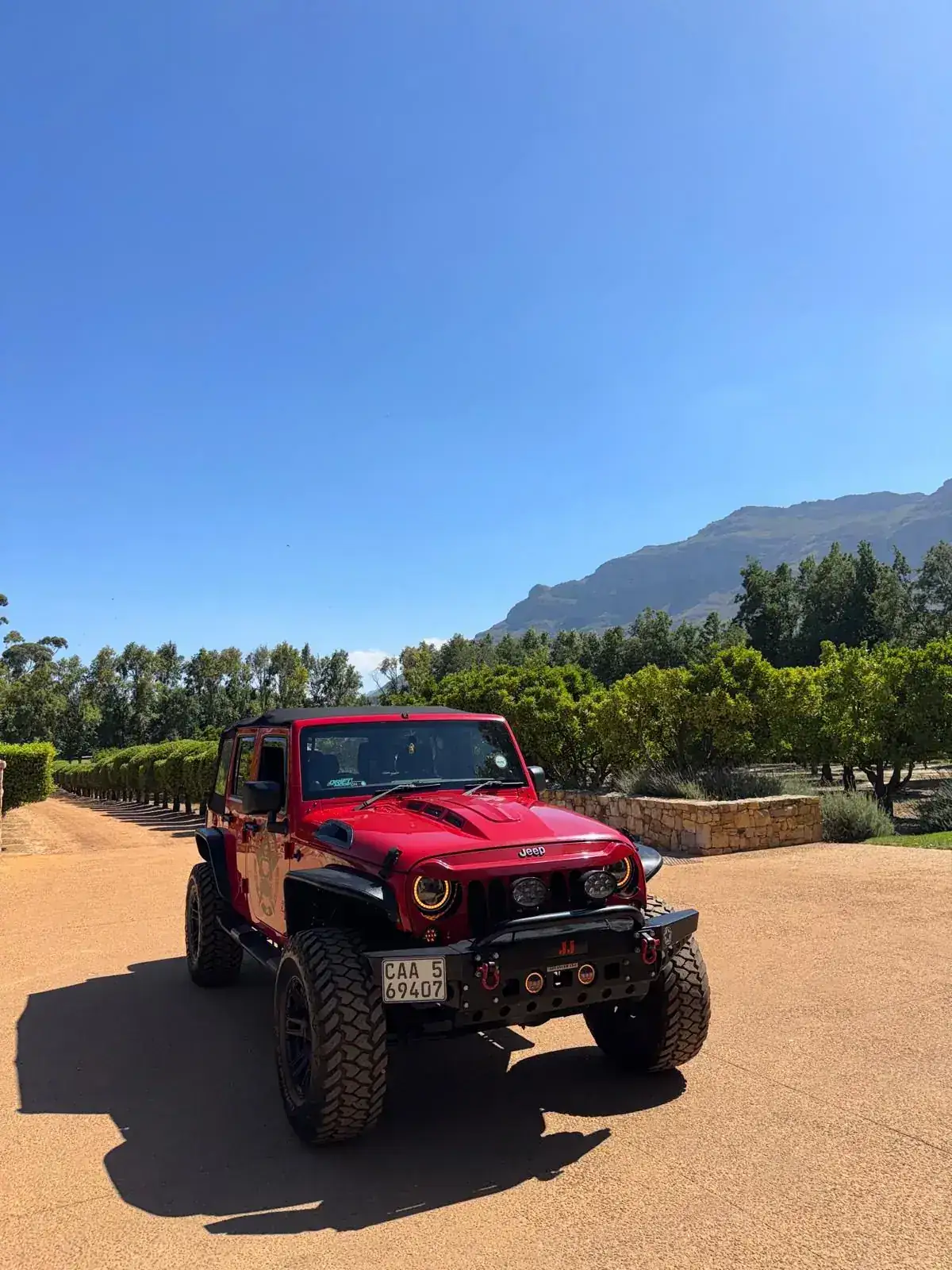 Jeep Wrangler rental Cape Town